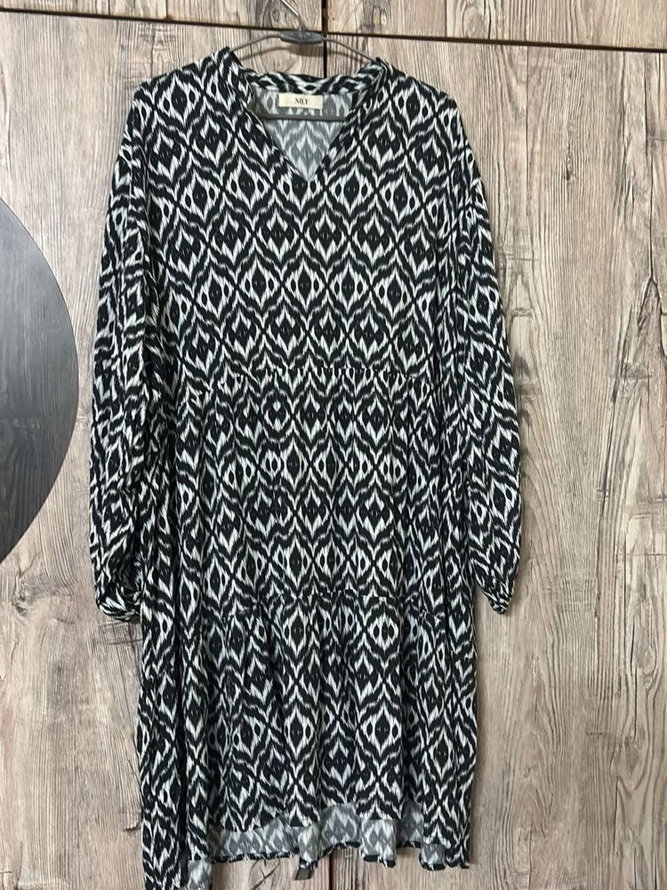 Boho Print Tiered Mini Dress