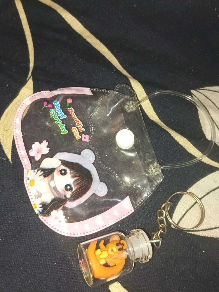 Cute Cartoon Coin Purse &amp; Keychain