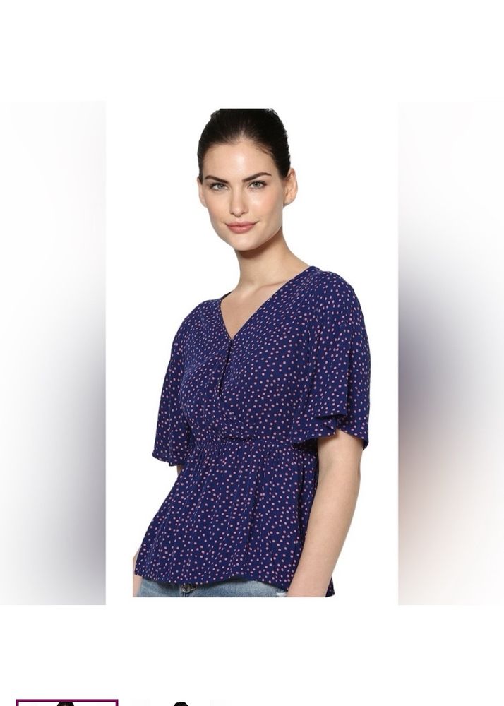 ONLY Casual Regular Sleeves PrintedWomen BlueTop