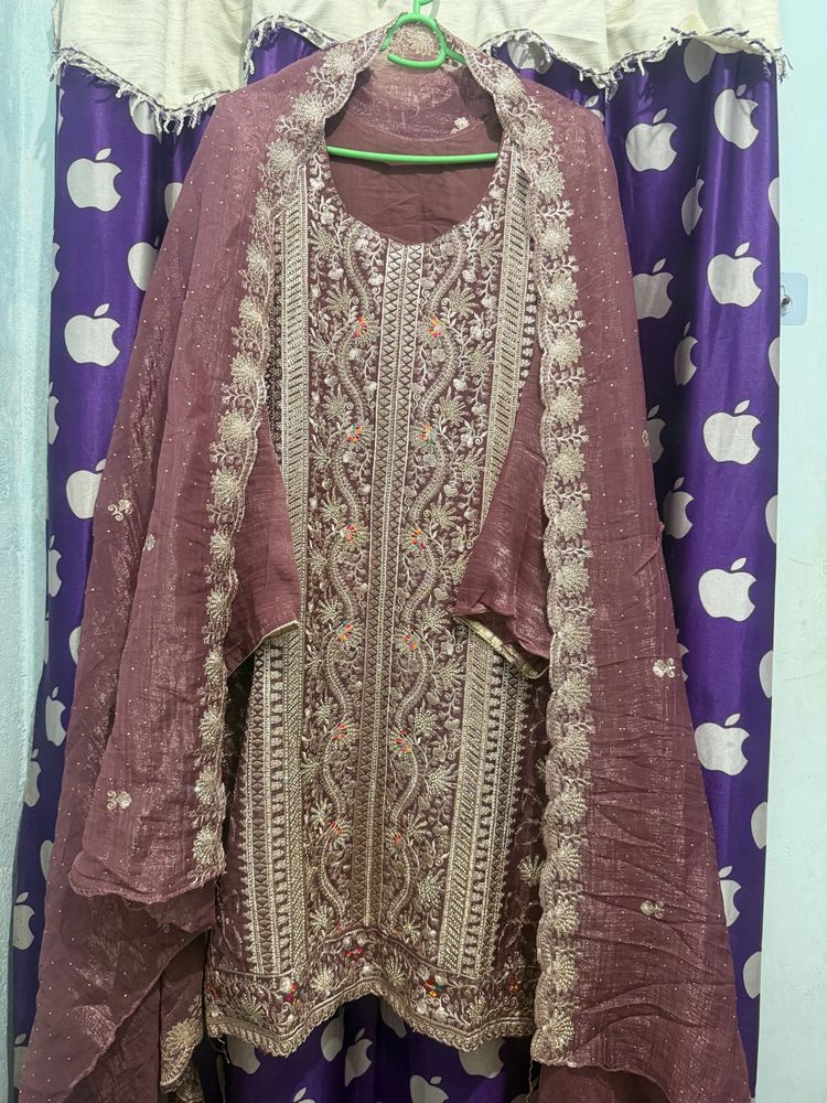 Embroidered Kurta with Dupatta