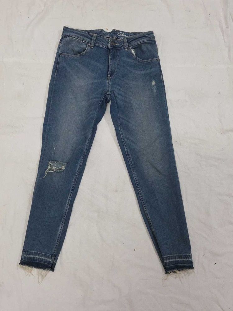 Cherokee Stylish Ripped Blue Denim Jeans