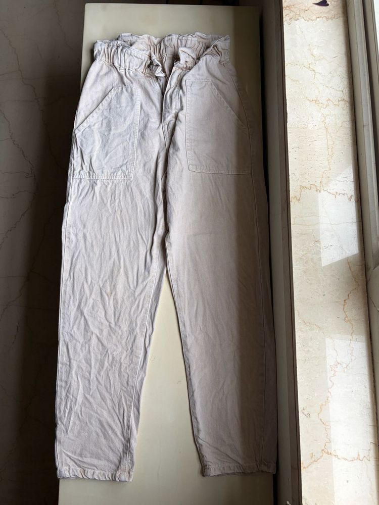 High Waisted Paperbag Pants