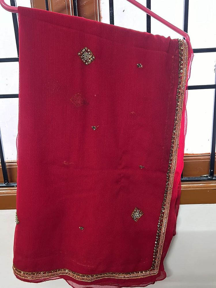 Red Lehanga Choli Set
