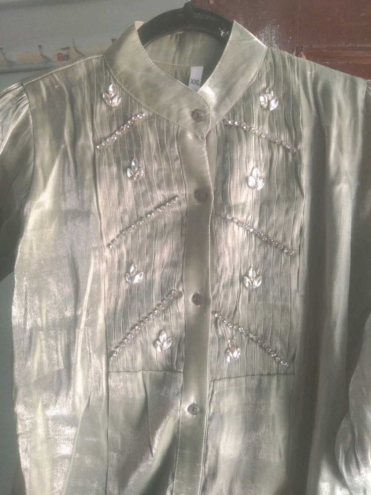 Embellished Collared Shirt