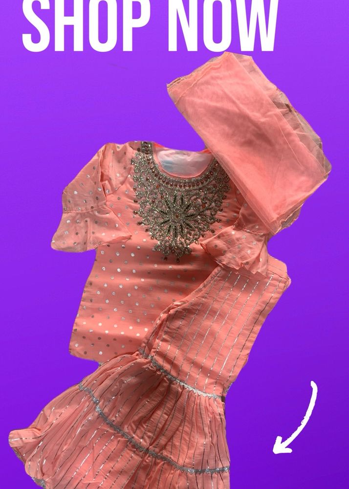 Girls Sharara Suit With Dupatta