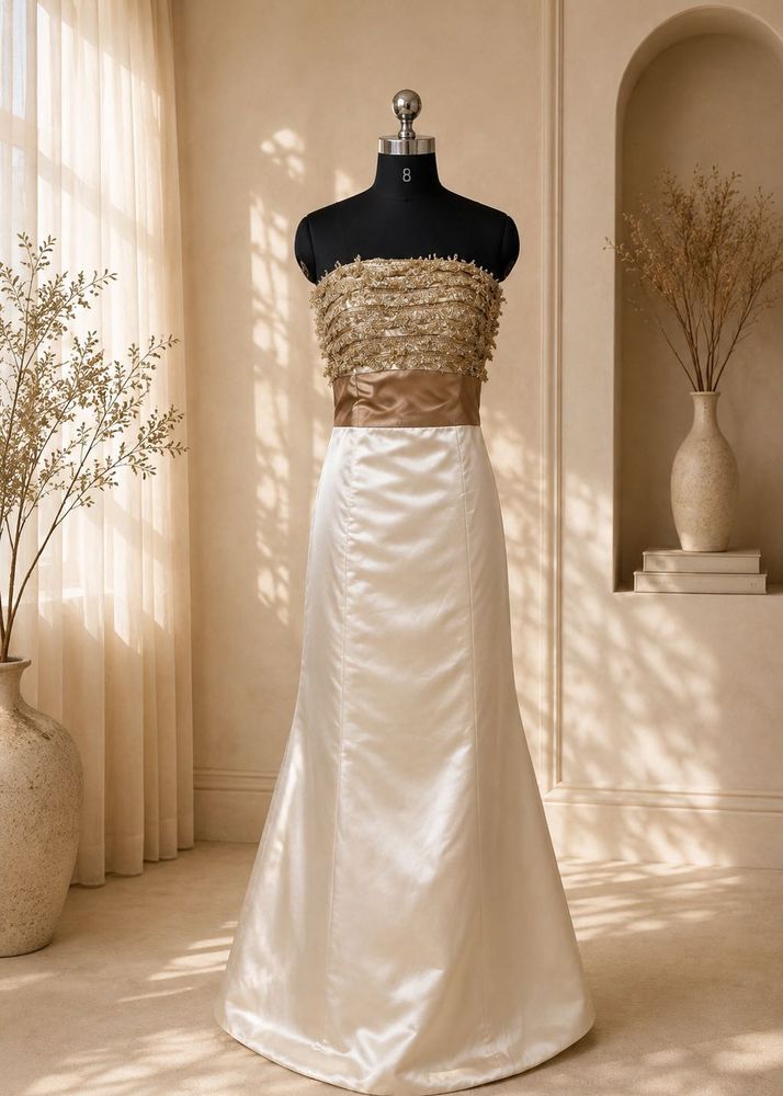 Elegant Embellished Strapless Gown