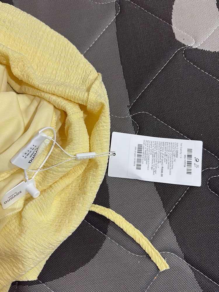 Yellow midi dress
