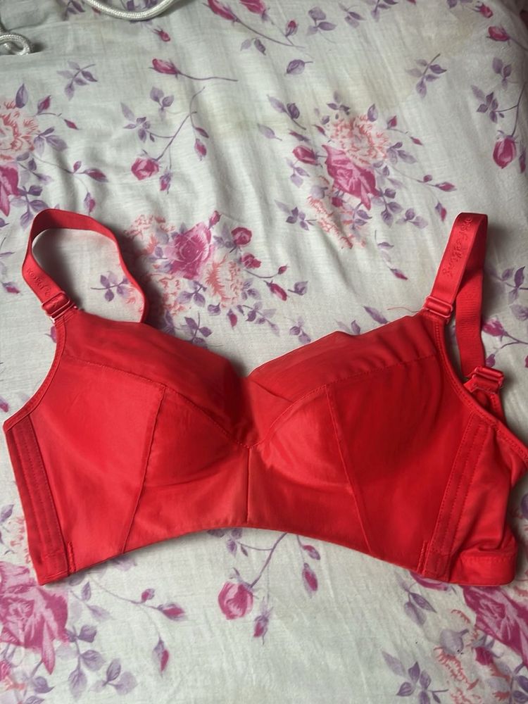 Vibrant Red Bra