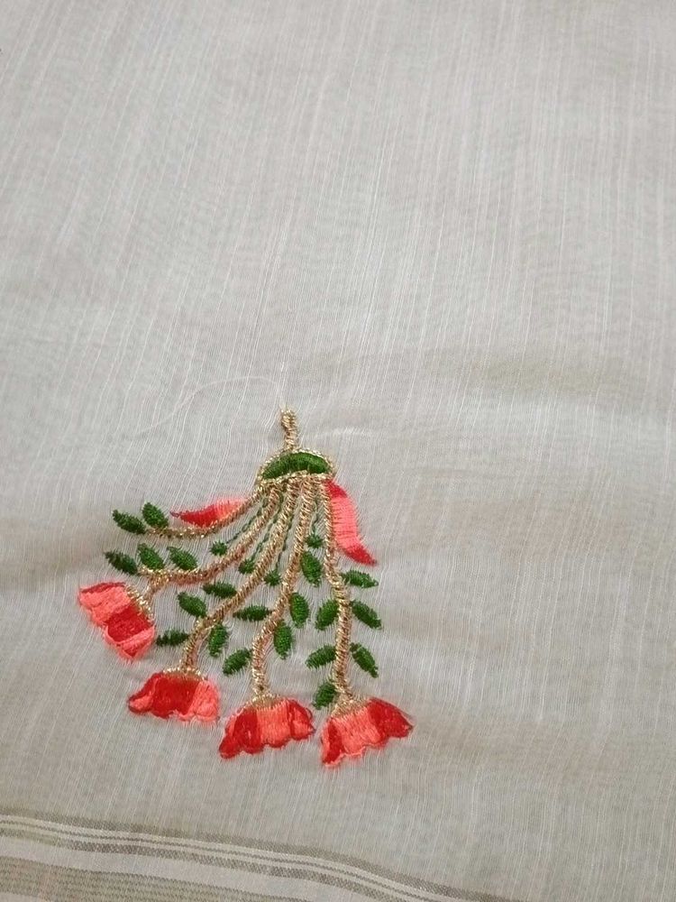 Embroidered saari