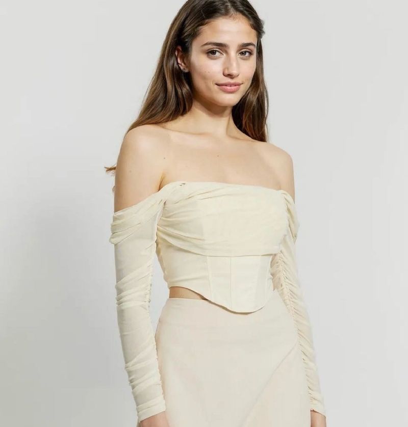 Elegant Off-Shoulder Corset Top