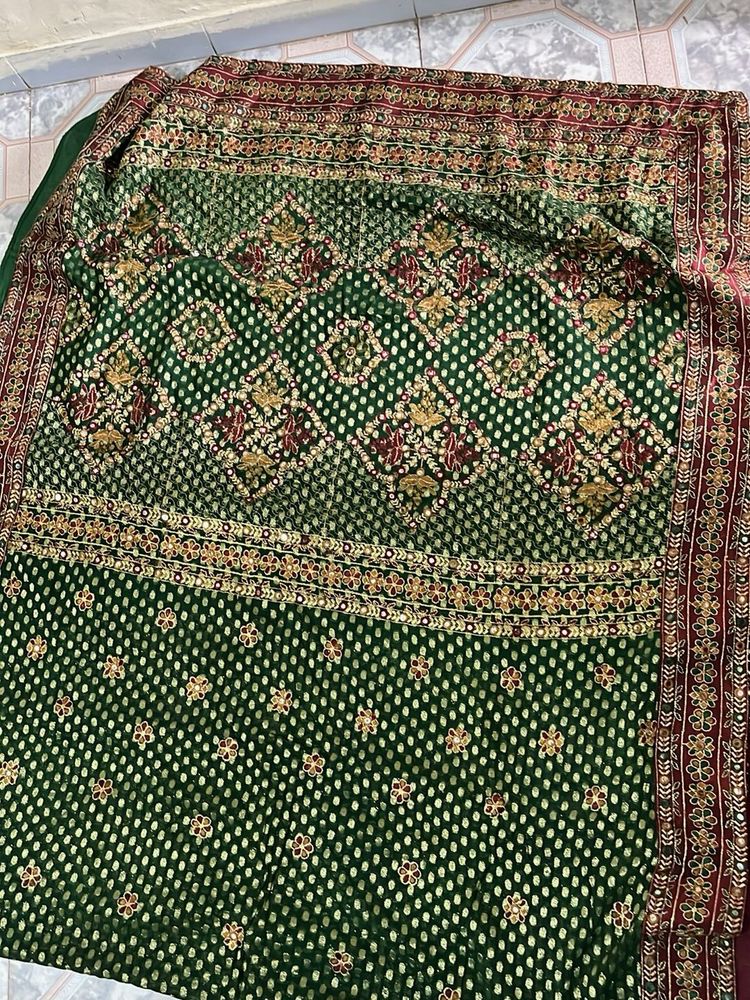 Exquisite Green Embroidered Saree