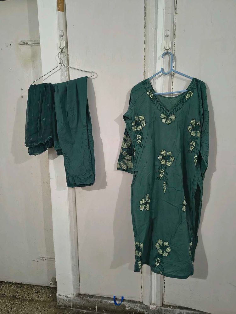 Green Kurta Pant Set