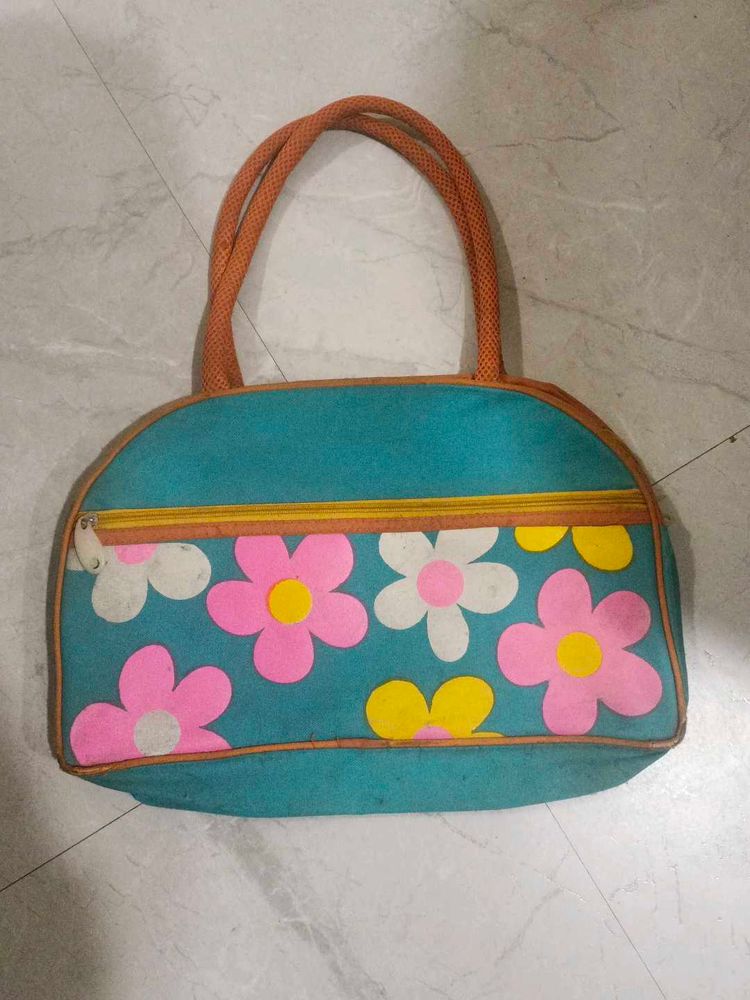 Floral Teal Handbag