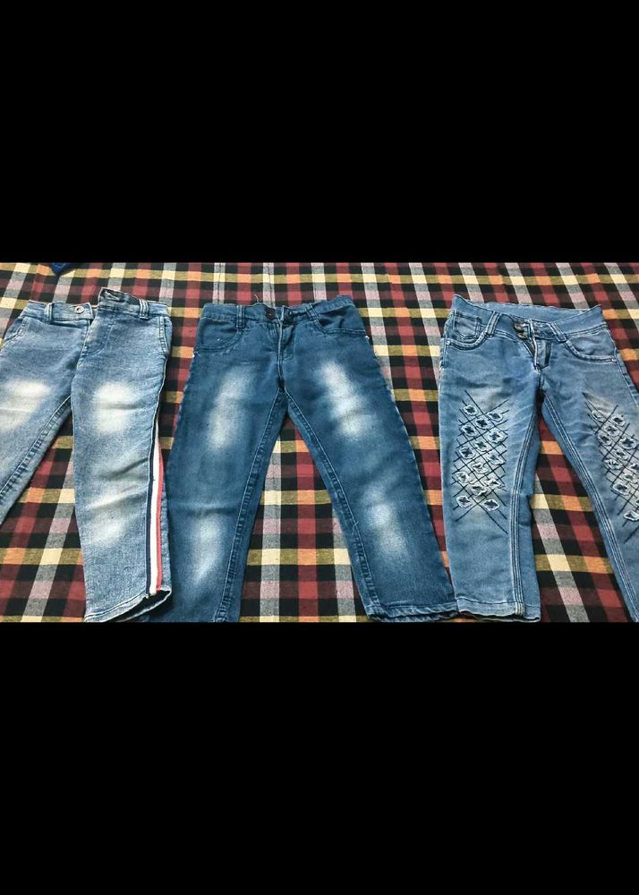 Girls' Blue Denim Jeans