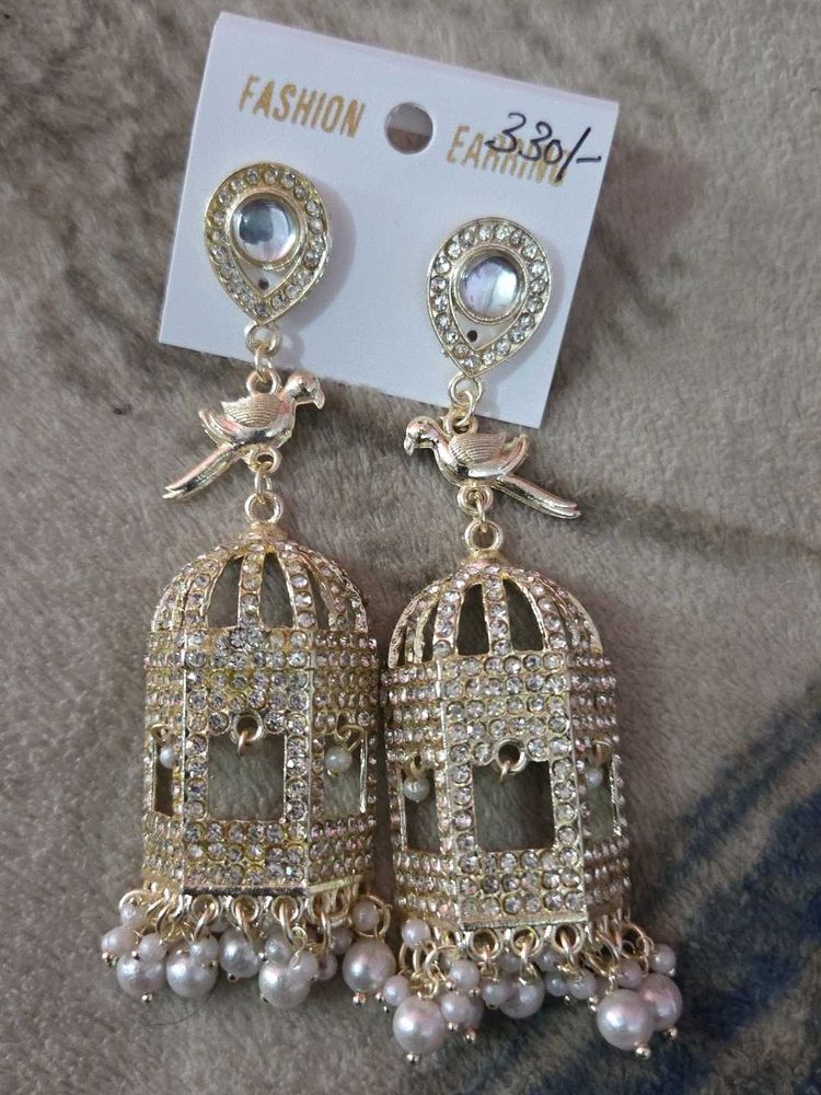Exquisite Birdcage Jhumka Earrings