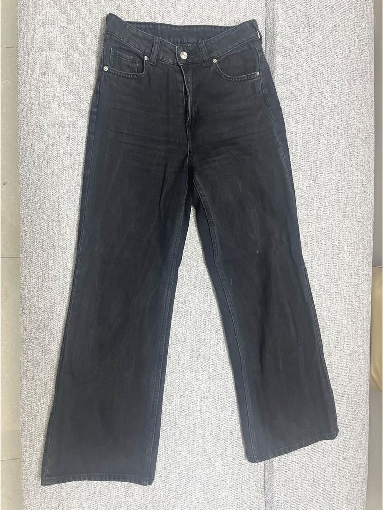H&amp;M Black Wide Leg Jeans