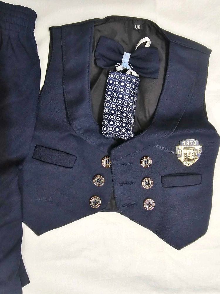 Navy Blue Semi Suit