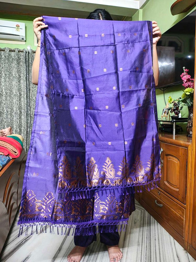 Vibrant Purple Silk Saree