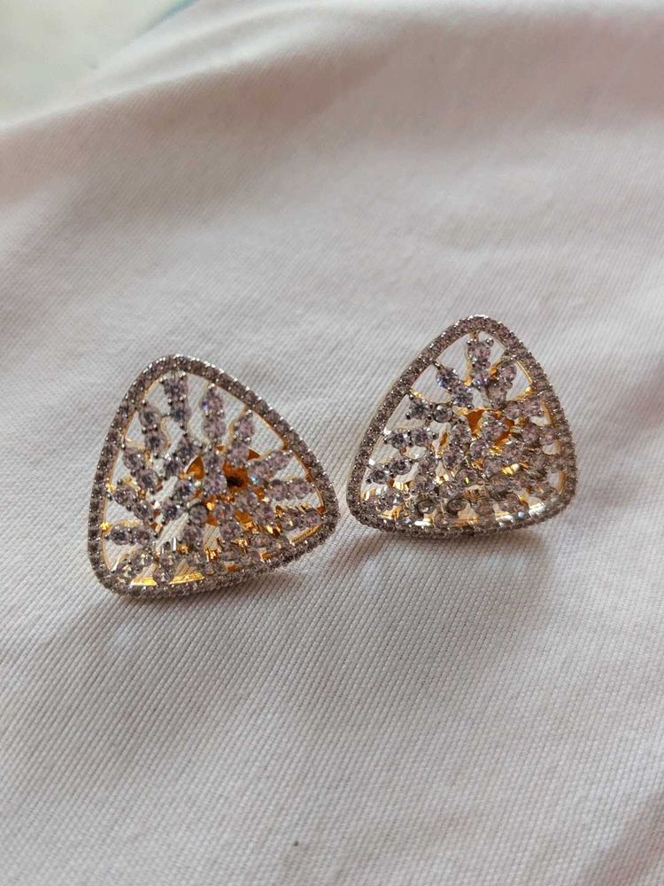 Elegant Triangle Stud Earrings