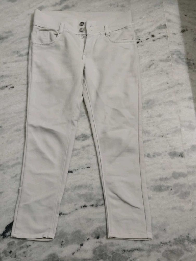 Stylish white Colored Pants
