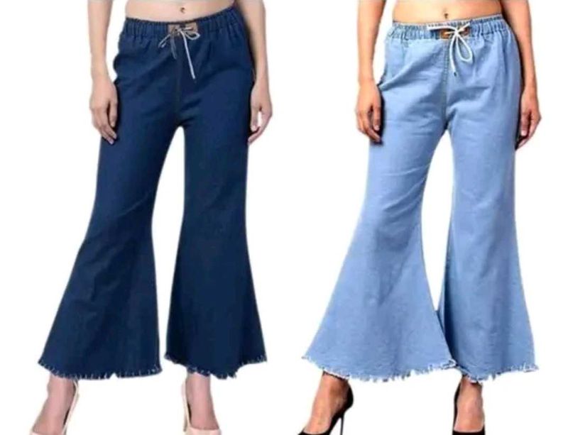 Flared Denim Pants pack of 2 💯