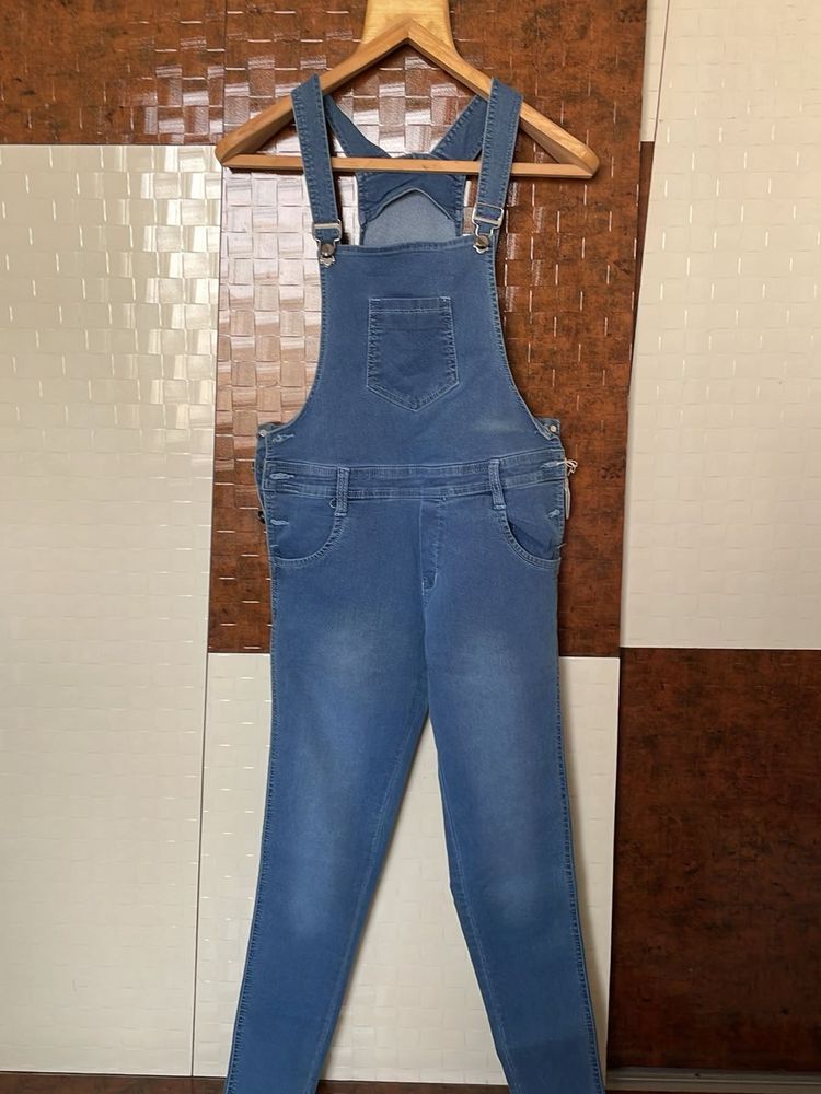 girls denim full dungarees