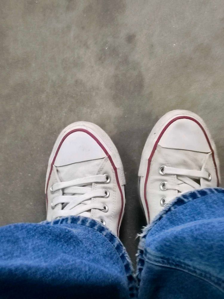 White High-Top Canvas Sneakers