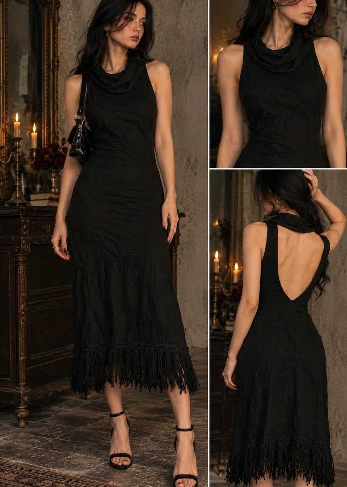 Sleek Black Sleeveless Dress