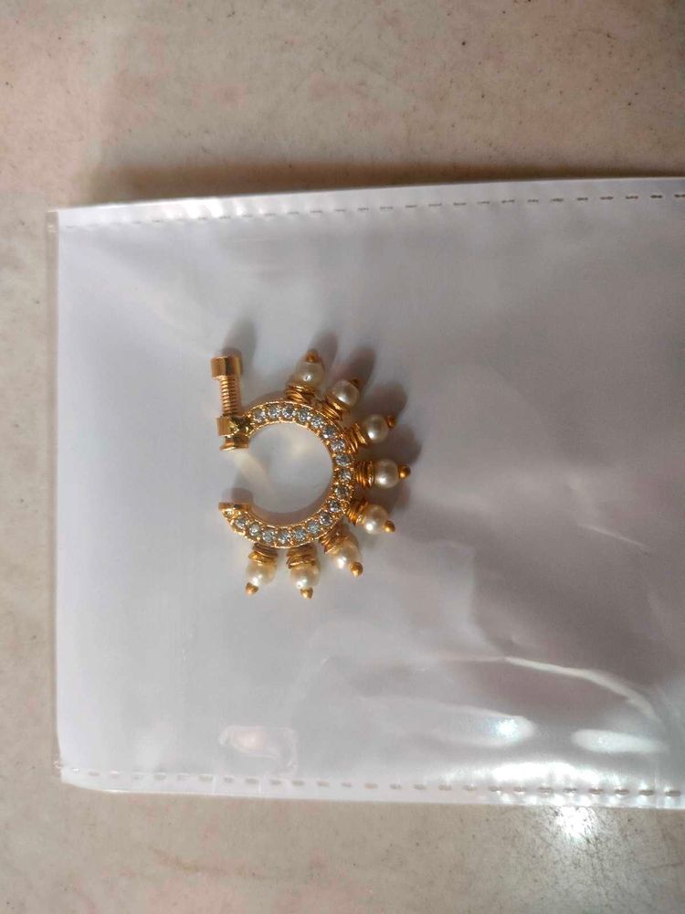 Pearl Embellished Nath