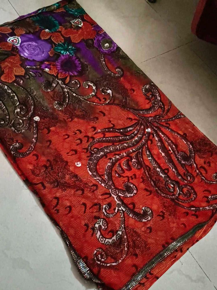 Elegant Floral Saree