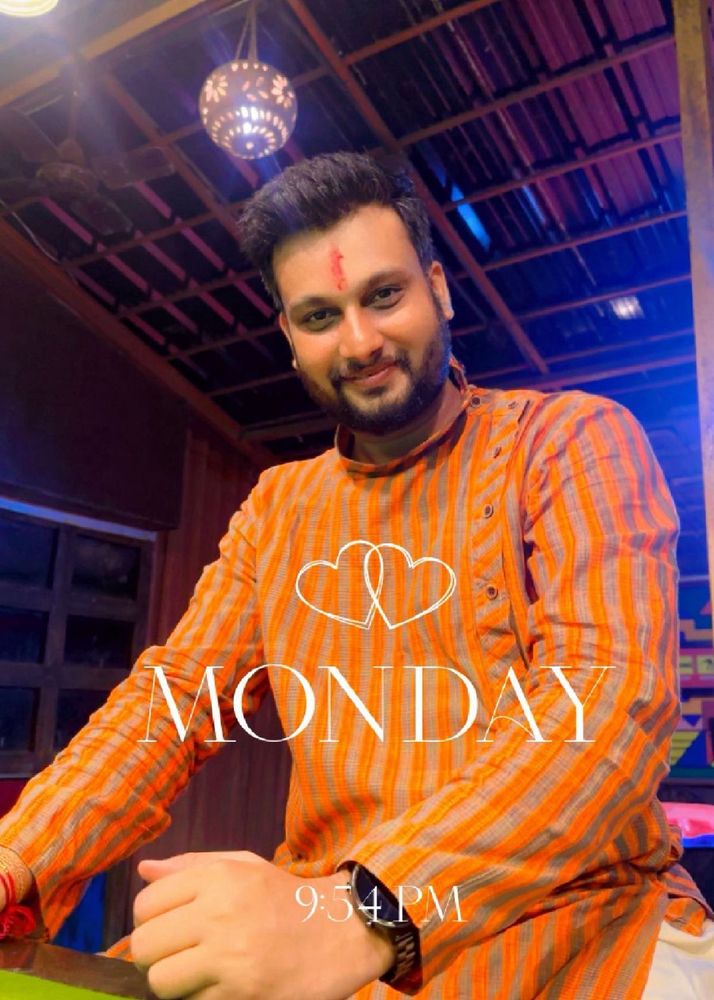 Orange Line Stylish Kurta