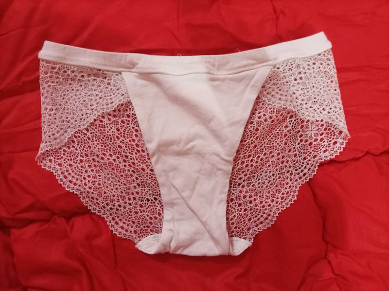 White Lace Detail Panties