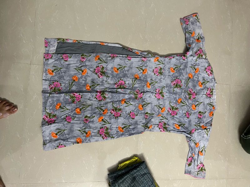 Floral Print Kurta