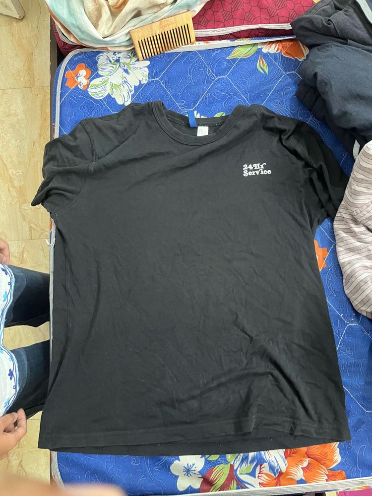 Black 24Hr Service T-Shirt