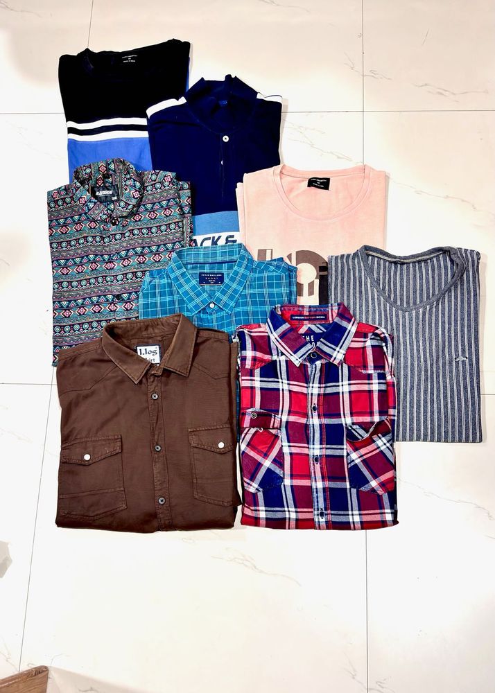Men's Casual Shirt Bundle( pack of 8)