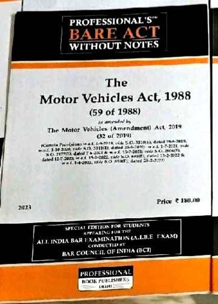 Motor Vehicles Act, 1988 📖 AIBE Exam