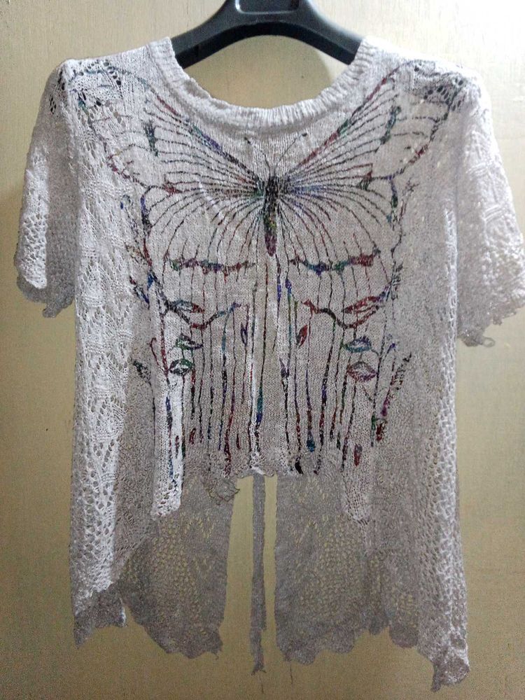 Sheer Butterfly Top Y2K