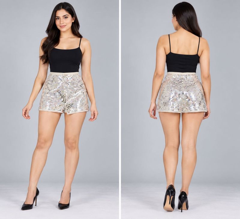 Sparkly Sequin Shorts for Women