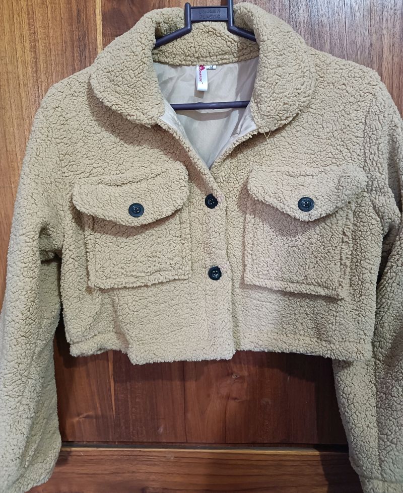 Fur Solid Women Jacket