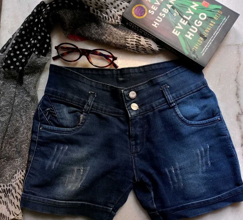 y2k low rise denim shorts