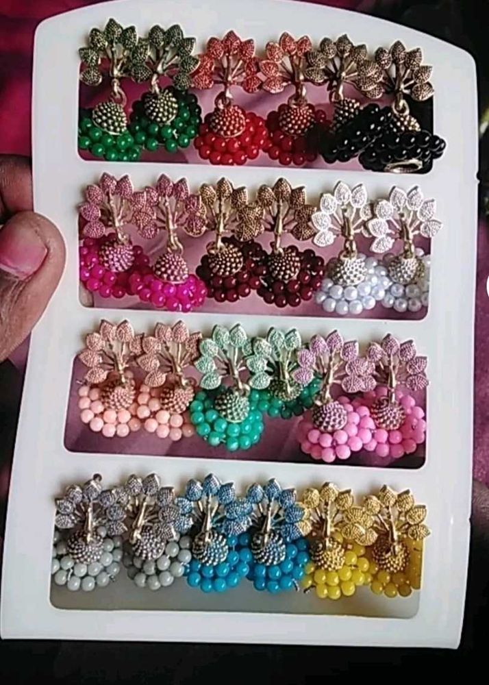 Designer Jhumka Earrings Set