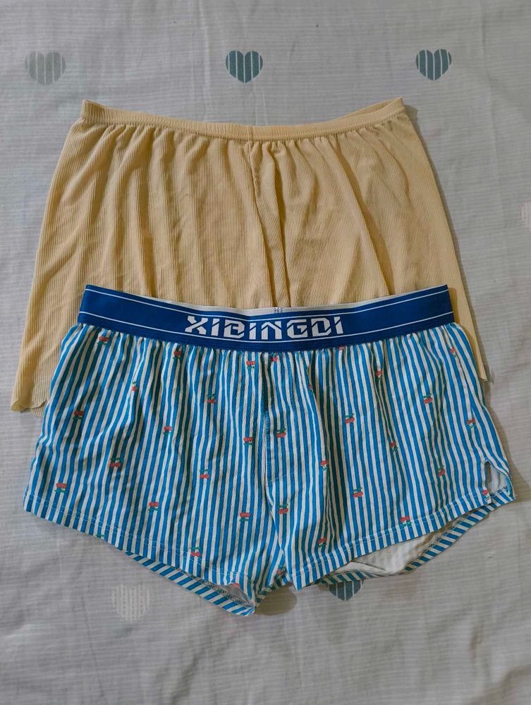 Striped Boxer Shorts with Cherries
