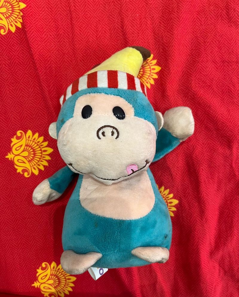 Cute Blue Monkey Plush Soft Toy