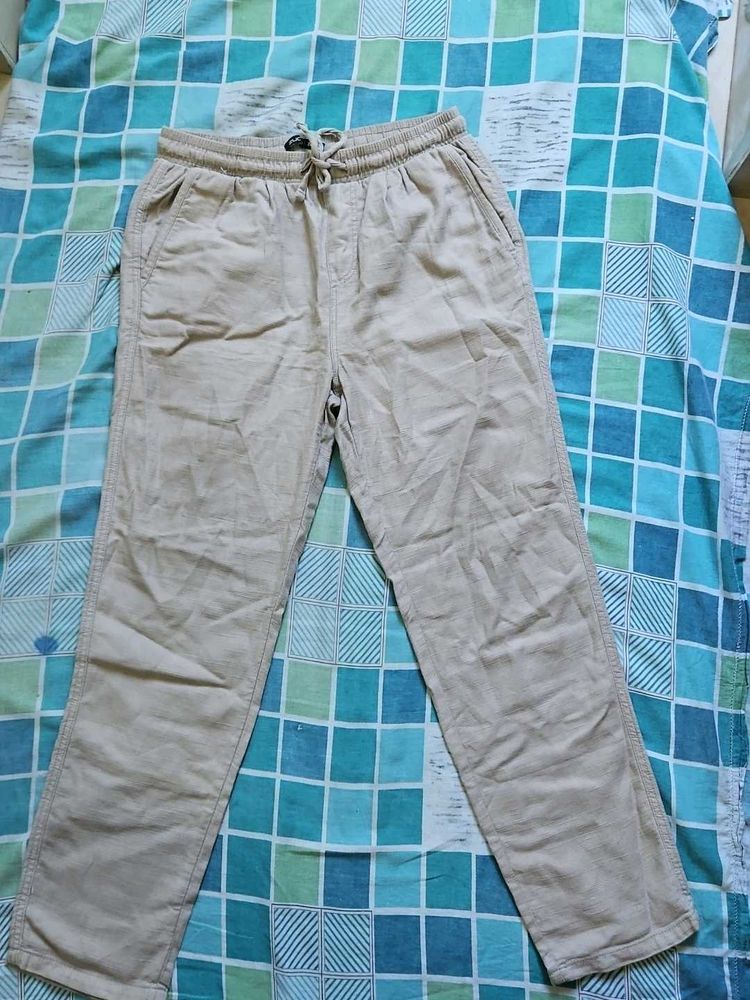 Zudio Beige Linen Pants
