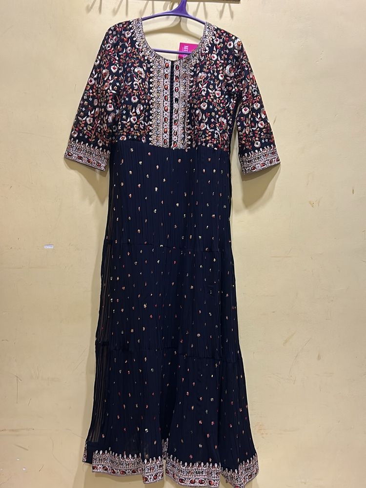 NEERUS Women Black Colour Suit Set Size XL