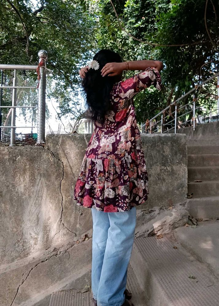 Bohemian Floral Print Kurta