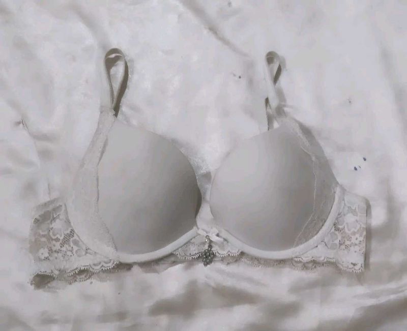 Elegant White Lace Bra