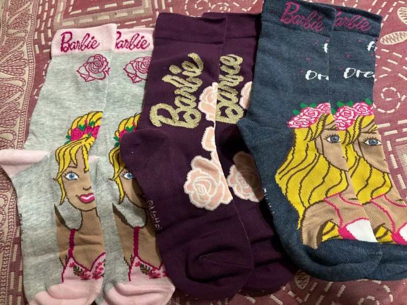 Barbie Socks - 3 Pairs