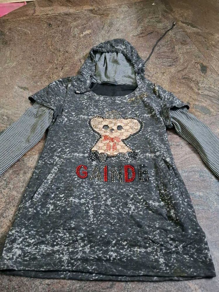 Girl's Graphic Hoodie Dress