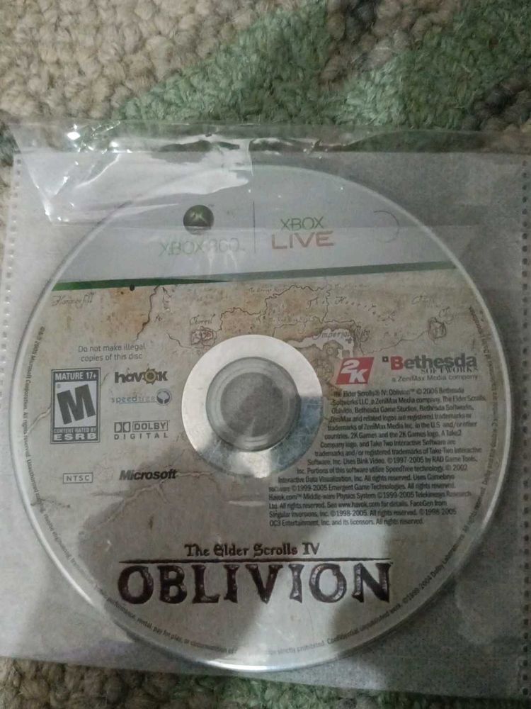 The Elder Scrolls IV Oblivion Xbox 360 Game